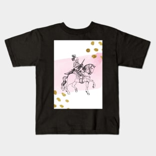 Knight in Shining Pink Glory Kids T-Shirt